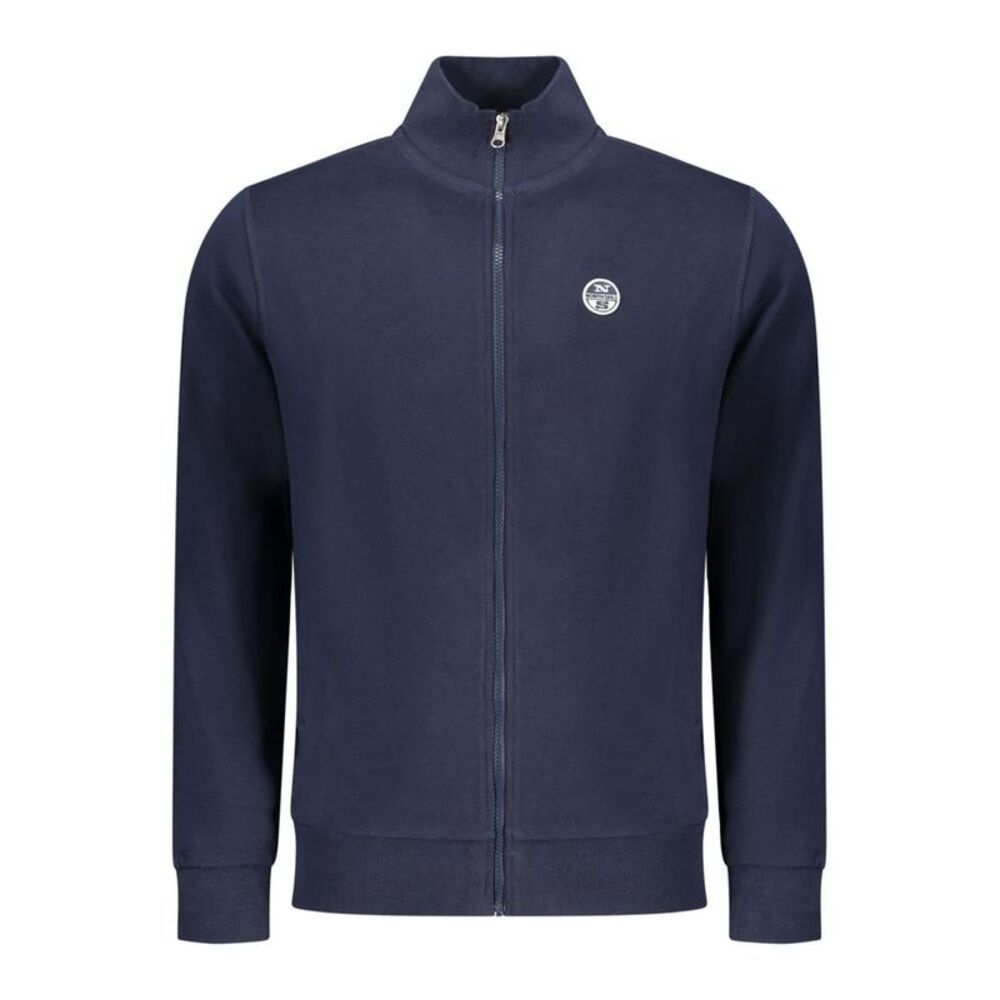 North Sails Blue Cotton Men Men's Sweatshirt